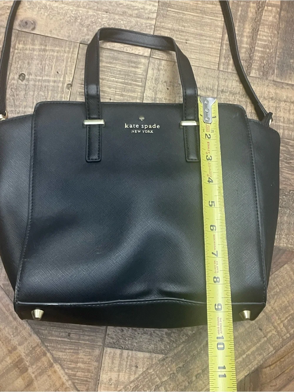 Kate Spade New York Black Cedar Street Hayden Saffiano Leather Satchel Bag